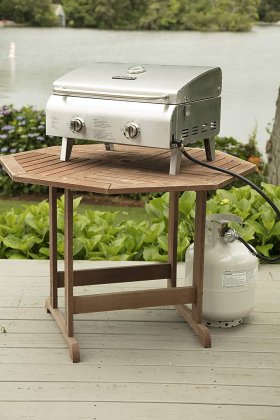 Cuisinart CGG-306 Chef's Style Propane Tabletop Grill, Two-Burner, Stainless Steel