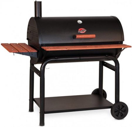 Char-Griller 2137 Outlaw 1063 Square Inch Charcoal Grill / Smoker & 3737 Outlaw Expandable Grill Cover, Black