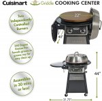 Cuisinart CGG-888 Grill Stainless Steel Lid 22-Inch Round Outdoor Flat Top Gas, 360