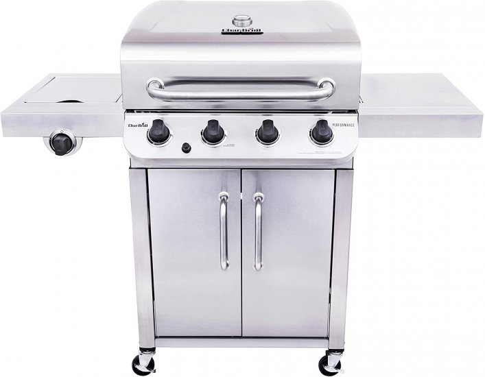 Char-Broil Performance Stainless Steel 4-Burner Cabinet Style Liquid Propane Gas Grill