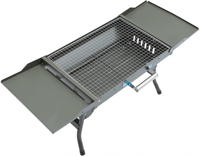 generic Practical Charcoal Grill Premium Camping Rack Portable Barbecue Rack Outdoor Foldable Grill Portable Grill Charcoal Camping Grill BBQ Grill Portable Stainless Steel Grill