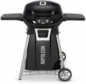 Napoleon TravelQ Pro Portable Gas Grill with Cart and Side Shelf Kit