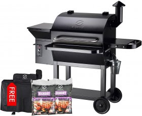 Z GRILLS Wood Pellet Grill and Smoker 1000 SQ IN Cooking Area 8-in-1 outdoor grill and smoker for Big Family + 40LB Wood Pellets