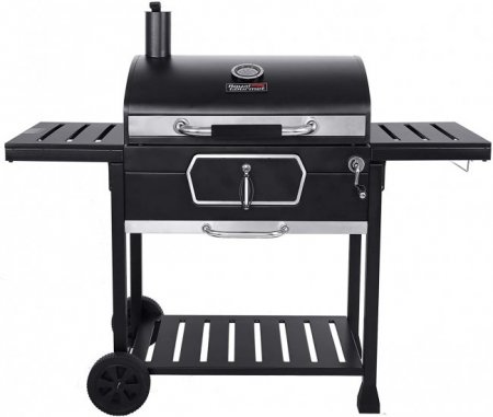 Royal Gourmet 30-Inch Charcoal Grill, Deluxe BBQ Smoker Picnic Camping Patio Backyard Cooking, Black