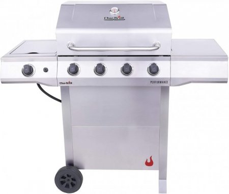 Char-Broil Performance 4-Burner Cart Style Liquid Propane Gas Grill, Stainless Steel