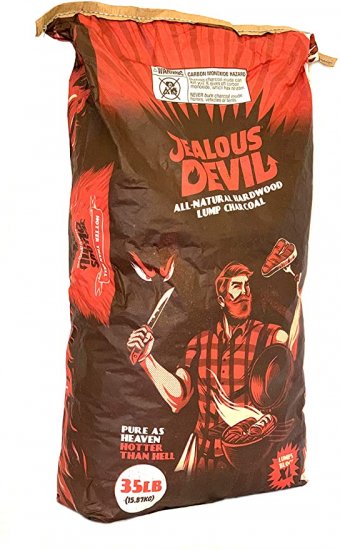 Jealous Devil All Natural Hardwood Lump Charcoal - 35lb Paper Bag