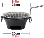 WANGF Small Cast Iron Charcoal Stove Stove Barbecue Charcoal Grill Household can be Equipped with Bakeware/Bake Net 1.8mm Thick Grilling Net 2012cm/2313.5cm