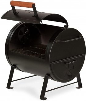 Char-Griller Table Top Charcoal Grill and Side Fire Box, Black