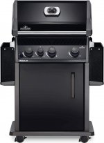 Napoleon Rogue XT 425 SIB Gas Grill, sq. in + Infrared Side Burner, Black