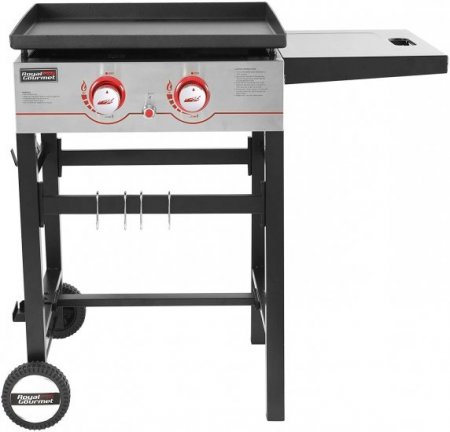 Royal Gourmet Regal 2-Burner Propane Gas Grill Griddle, 22'' L, Black