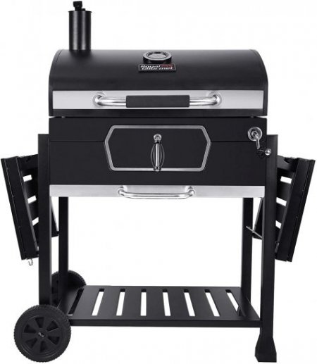 Royal Gourmet 30-Inch Charcoal Grill, Deluxe BBQ Smoker Picnic Camping Patio Backyard Cooking, Black