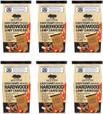 Best of the West Easy Start Bag Light All Natural Hardwood Lump Charcoal for Barbecue Grilling, 3.2 Pound Bag (6 Pack)