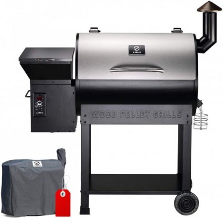 Z GRILLS 2020 Upgrade Wood Pellet Grill & Smoker, 8 in 1 BBQ Grill Auto Temperature Control, 700 inch Cooking Area, 500 sq & Traeger Hickory 100% All-Natural Hardwood Grill Pellets