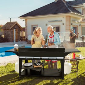 Royal Gourmet Large Event 8-Burner Gas, 104,000 BTU Liquid Propane Grill Outdoor Party Backyard Cooking, Silver