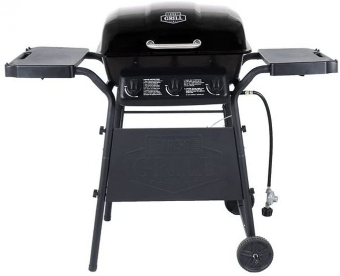 3 Burner 27,000 BTU Gas Grill, Black