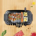 MYHZH Home Outdoor Barbecue Shelf Smokeless Grill Household Electric Barbecue Meat Machine Electric Oven Grill 3 Color Optional 600 113 365mm (Color : C)