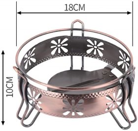 Guoguocy BBQ Barbeque Barbecue Grill,Korean Household Smokeless Stainless Steel Alcohol Dry Boiler,High Efficiency and Energy Saving Bottom,22cm (Size : 22cm22cm)
