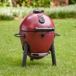 Char-Griller AKORN Jr. Portable Kamado Charcoal Grill, Red