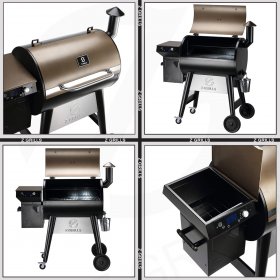 Z GRILLS BBQ Wood Pellet Grill Smoker Digital Temperature Control with Cover (Grill+cover)