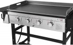 Royal Gourmet 4-Burner Propane Gas Grill Griddle Outdoor Flat Top, 36 inch, Black