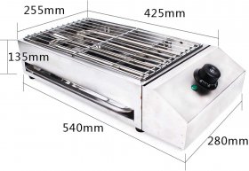 DNYSYSJ Commercial Electric Smokeless Barbecue Oven,2800W Stainless Steel Barbecue Equipment, Indoor Smokeless Electric Grill, Dry Pot Cooking Grill