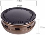 Guoguocy BBQ Barbeque Barbecue,Maifan Stone Baking Dish,Korean Smokeless Charcoal Barbecue Grill,Can Put 2-3KG Char at A Time,29.5cm