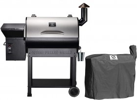 Z GRILLS Wood Pellet Grill & Smoker,700 sq Cooking Area 8 in 1 Barbecue Grill with Newest Updated Digital Controls,for Home, party, and Tailgating