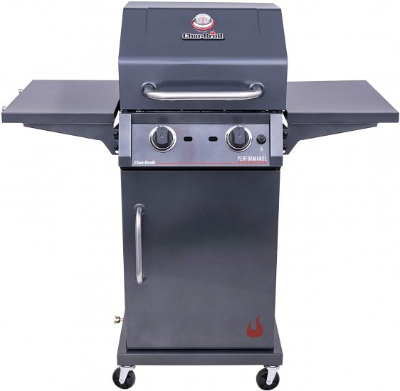 Char-Broil Performance TRU-Infrared 2-Burner Cabinet Style Liquid Propane Gas Grill, Metallic Gray